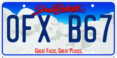SD license plate 0FXB67