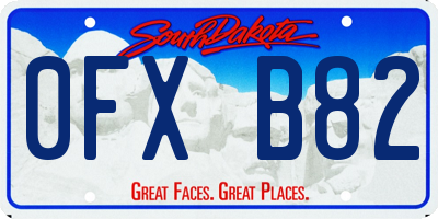 SD license plate 0FXB82