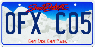 SD license plate 0FXC05