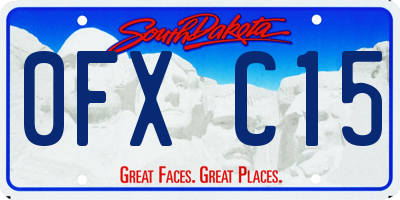 SD license plate 0FXC15