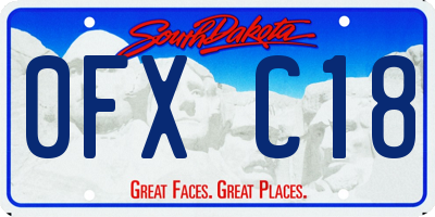 SD license plate 0FXC18