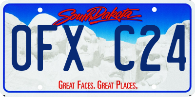 SD license plate 0FXC24