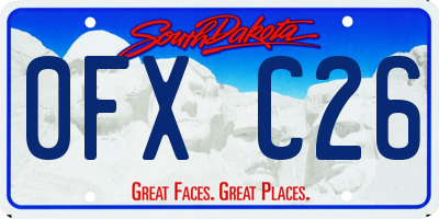 SD license plate 0FXC26