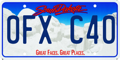 SD license plate 0FXC40