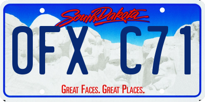 SD license plate 0FXC71