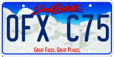 SD license plate 0FXC75
