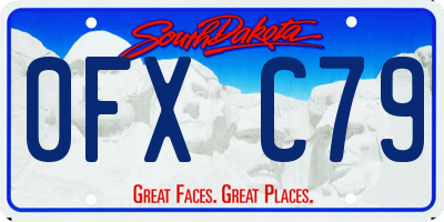 SD license plate 0FXC79