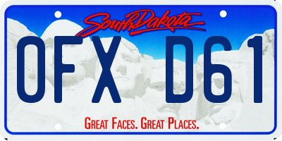 SD license plate 0FXD61