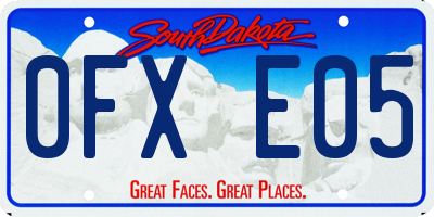 SD license plate 0FXE05