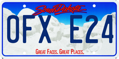 SD license plate 0FXE24