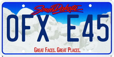 SD license plate 0FXE45