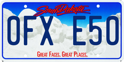 SD license plate 0FXE50