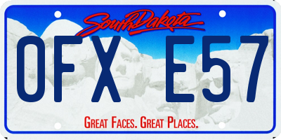 SD license plate 0FXE57