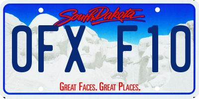 SD license plate 0FXF10