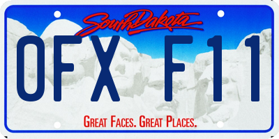 SD license plate 0FXF11