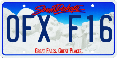 SD license plate 0FXF16