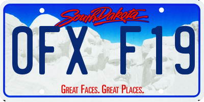 SD license plate 0FXF19