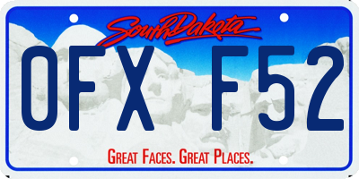 SD license plate 0FXF52