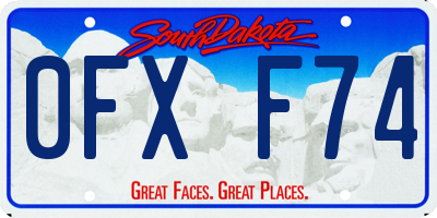 SD license plate 0FXF74