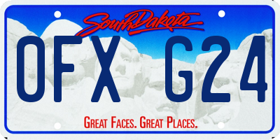 SD license plate 0FXG24