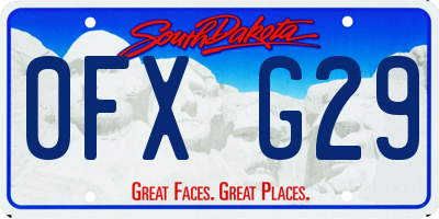 SD license plate 0FXG29
