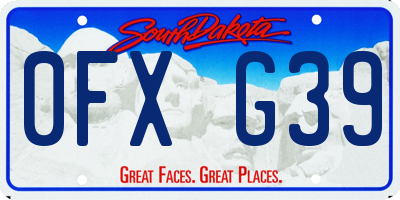 SD license plate 0FXG39