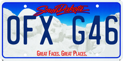 SD license plate 0FXG46
