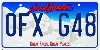 SD license plate 0FXG48