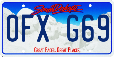 SD license plate 0FXG69