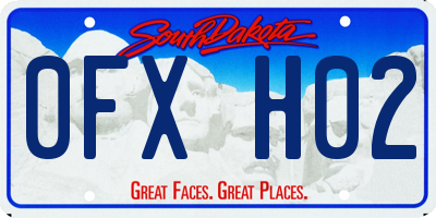 SD license plate 0FXH02