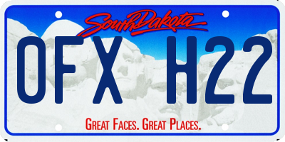 SD license plate 0FXH22