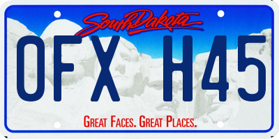 SD license plate 0FXH45