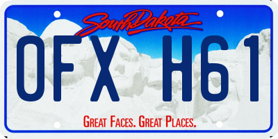 SD license plate 0FXH61