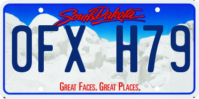SD license plate 0FXH79