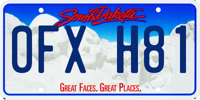 SD license plate 0FXH81