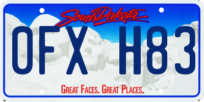 SD license plate 0FXH83