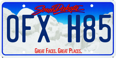 SD license plate 0FXH85
