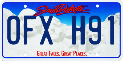 SD license plate 0FXH91