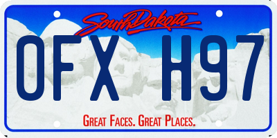 SD license plate 0FXH97