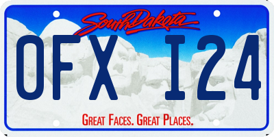 SD license plate 0FXI24