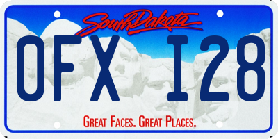 SD license plate 0FXI28