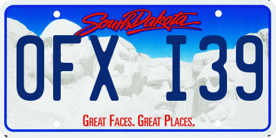 SD license plate 0FXI39