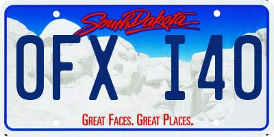 SD license plate 0FXI40