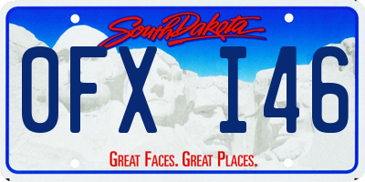 SD license plate 0FXI46