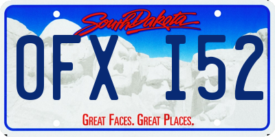 SD license plate 0FXI52
