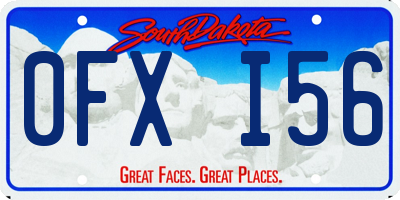SD license plate 0FXI56
