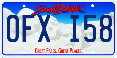 SD license plate 0FXI58