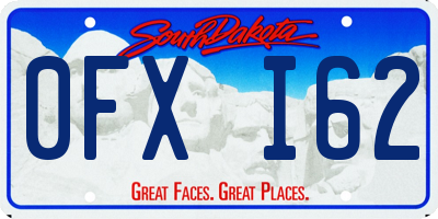 SD license plate 0FXI62
