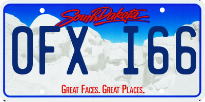 SD license plate 0FXI66