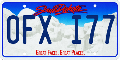 SD license plate 0FXI77
